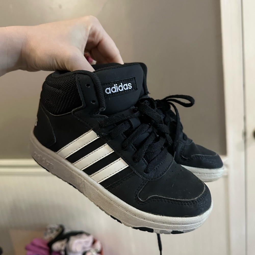 Adidas Kids Black and White Sneakers